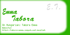 emma tabora business card